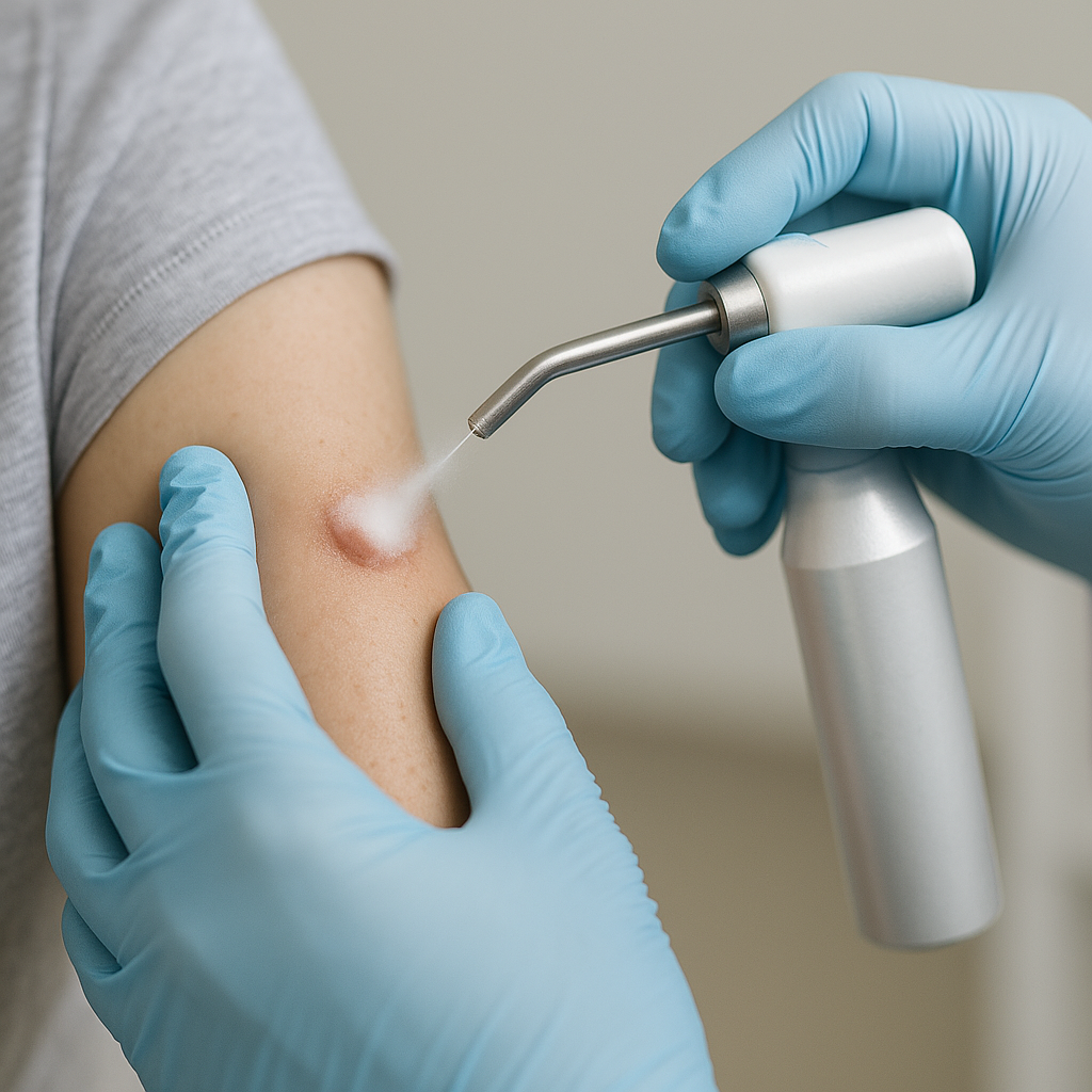 otra imagen de la crioterapia dermatológica