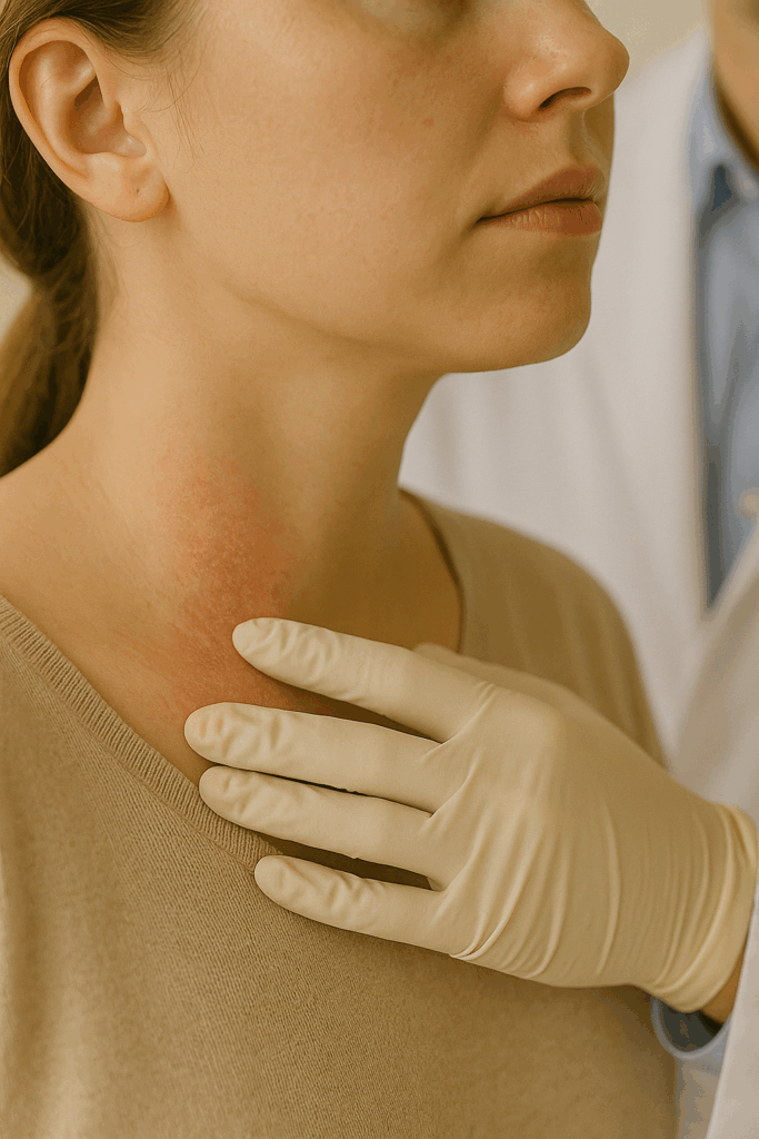 Mujer con Dermatitis atópica